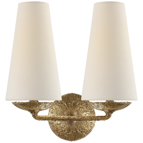 Sconces Double Candle by Visual Comfort Signature ( 268 | ARN 2202GP-L Fontaine ) 