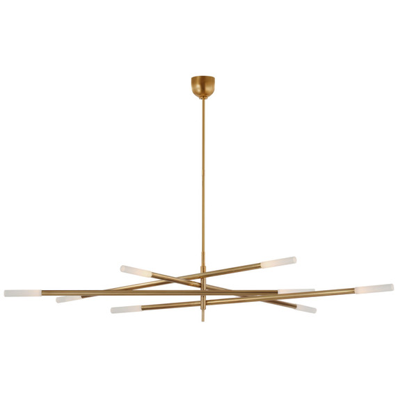 Large Chandeliers Geometric/Linear by Visual Comfort Signature ( 268 | KW 5595AB-EC Rousseau ) 