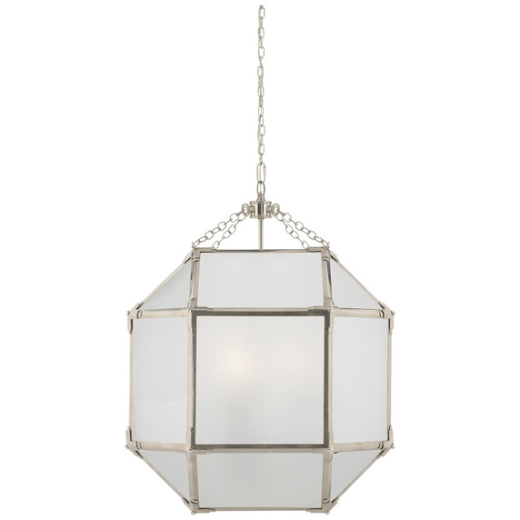 Foyer/Hall Lanterns Glass w/Frame by Visual Comfort Signature ( 268 | SK 5009PN-FG Morris ) 