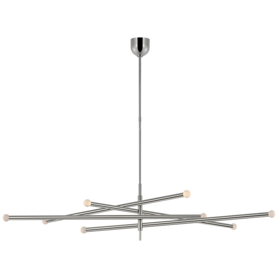 Large Chandeliers Geometric/Linear by Visual Comfort Signature ( 268 | KW 5595PN-ECG Rousseau ) 