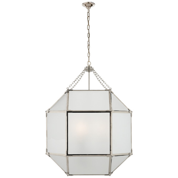 Foyer/Hall Lanterns Glass w/Frame by Visual Comfort Signature ( 268 | SK 5010PN-FG Morris ) 