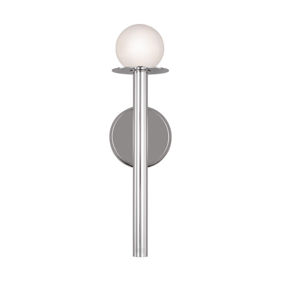 Sconces Single Glass by Visual Comfort Studio ( 454 | KW1001PN Nodes ) 