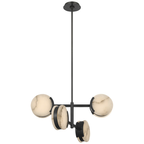 Mid. Chandeliers Geometric/Linear by Visual Comfort Signature ( 268 | KW 5606BZ-ALB Melange ) 