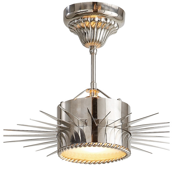 Semi-Flush Mts. Glass Down by Visual Comfort Signature ( 268 | SK 5200PN Soleil ) 