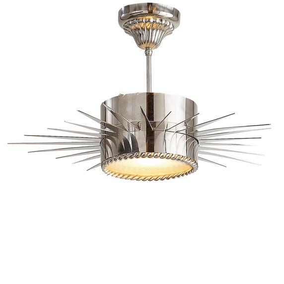 Semi-Flush Mts. Glass Down by Visual Comfort Signature ( 268 | SK 5201PN Soleil ) 