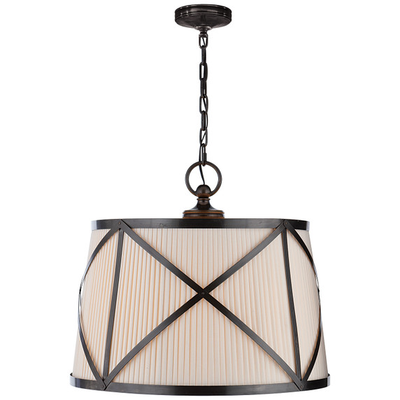 Pendants Fabric Shade by Visual Comfort Signature ( 268 | CHC 1483BZ-L Grosvenor ) 