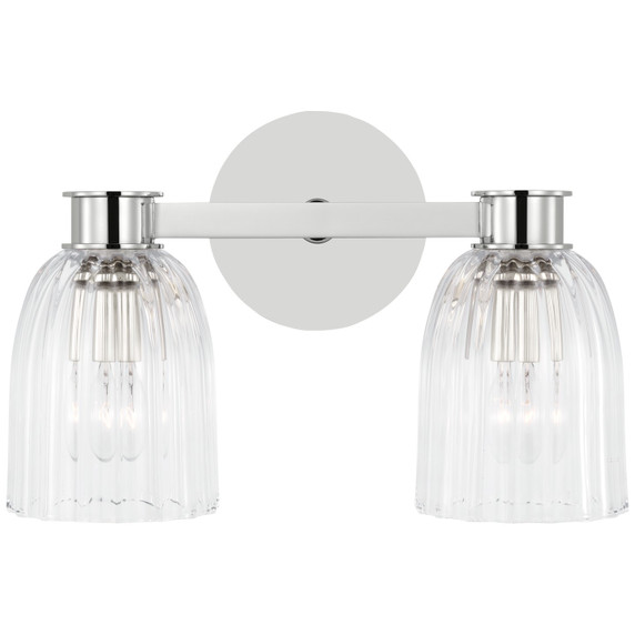 Bathroom Fixtures Two Lights by Visual Comfort Signature ( 268 | ARN 2502PN-CG Asalea ) 