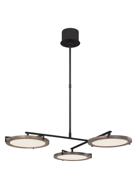 Mid. Chandeliers Geometric/Linear by Visual Comfort Modern ( 182 | CDCH17227WOB Shuffle ) 