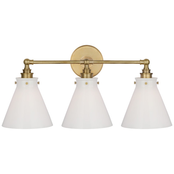 Bathroom Fixtures Three Lights by Visual Comfort Signature ( 268 | CHD 2529AB-WG Parkington ) 