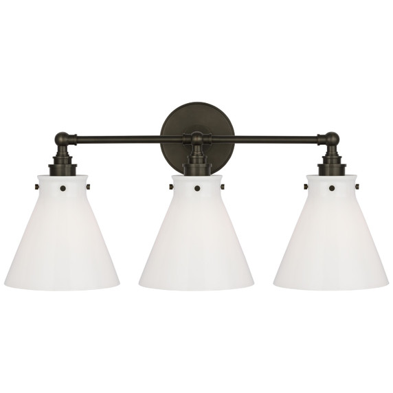 Bathroom Fixtures Three Lights by Visual Comfort Signature ( 268 | CHD 2529BZ-WG Parkington ) 