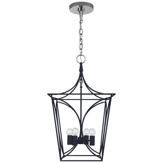 Foyer/Hall Lanterns Open Frame by Visual Comfort Signature ( 268 | KS 5144NVY/PN Cavanagh ) 