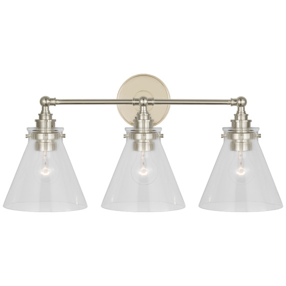 Bathroom Fixtures Three Lights by Visual Comfort Signature ( 268 | CHD 2529PN-CG Parkington ) 