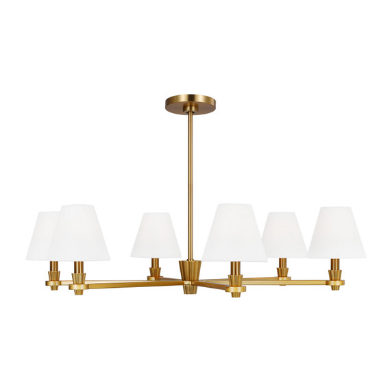 Mid. Chandeliers Candle by Visual Comfort Studio ( 454 | AC1126BBS Paisley ) 