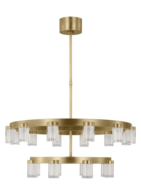 Mid. Chandeliers Glass Down by Visual Comfort Modern ( 182 | KWCH19827NB Esfera ) 