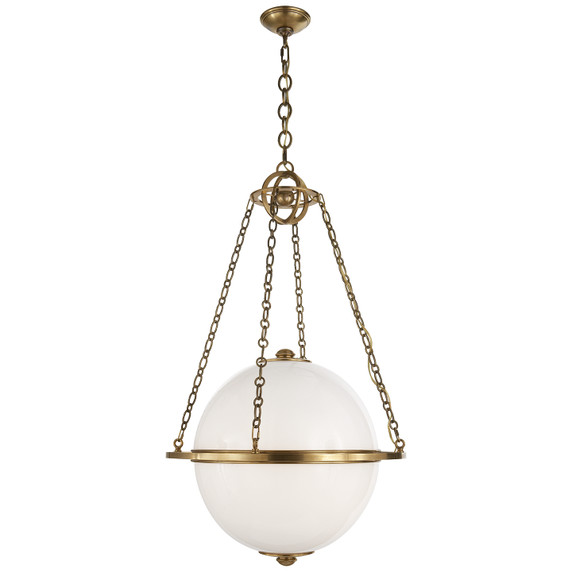 Foyer/Hall Lanterns Glass w/Frame by Visual Comfort Signature ( 268 | CHC 2135AB-WG Modern Globe ) 