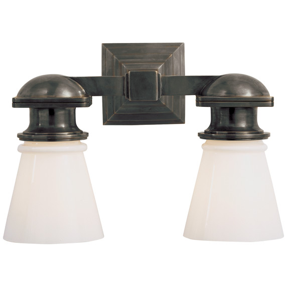 Bathroom Fixtures Two Lights by Visual Comfort Signature ( 268 | SL 2152BZ-WG NY Subway ) 
