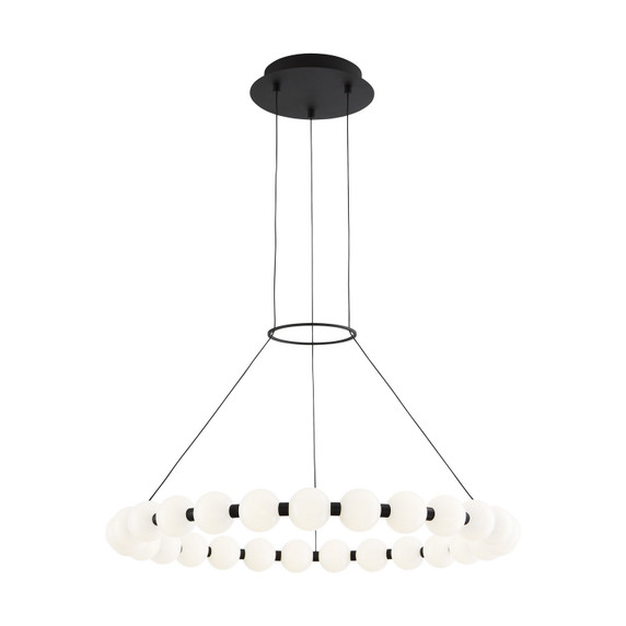Mid. Chandeliers Glass Down by Visual Comfort Modern ( 182 | 700OBT30B-LED927 Orbet ) 