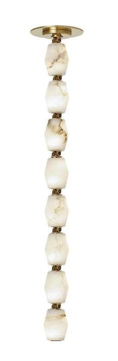 Mini Pendants Glass Down by Visual Comfort Modern ( 182 | SLPD55027ALBHABR Collier ) 