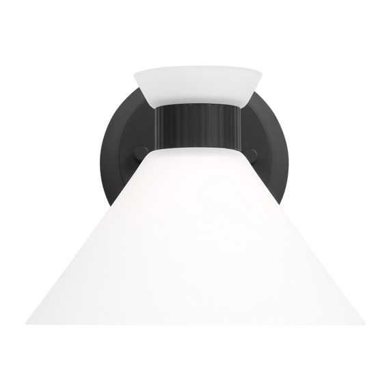 Sconces Single Glass by Visual Comfort Studio ( 454 | DJV1011MBK Belcarra ) 