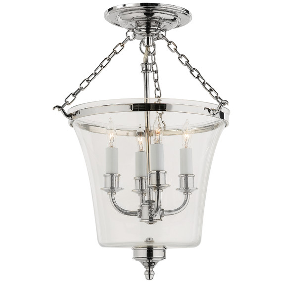 Semi-Flush Mts. Bowl Style by Visual Comfort Signature ( 268 | CHC 2209PN Sussex Bell Jar ) 