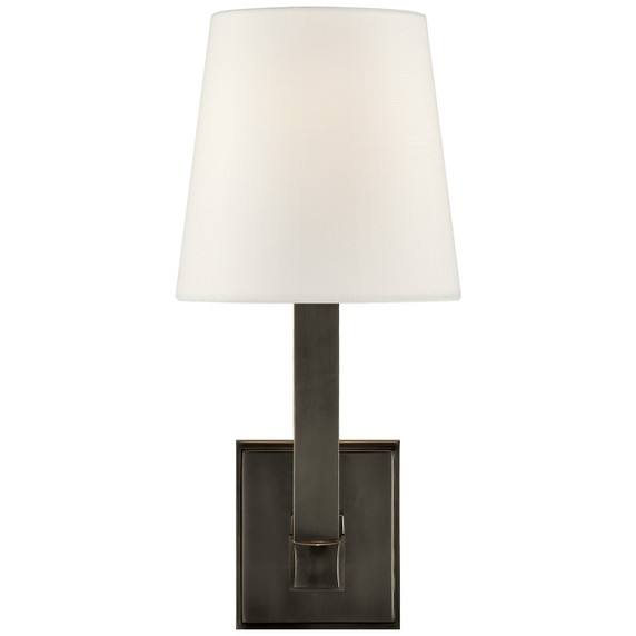 Sconces Single Candle by Visual Comfort Signature ( 268 | SL 2819BZ-L Square Tube ) 