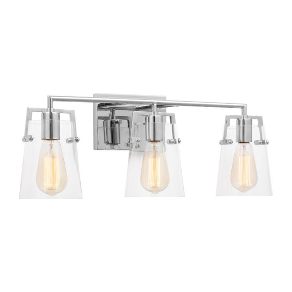 Bathroom Fixtures Three Lights by Visual Comfort Studio ( 454 | DJV1033CH Crofton ) 
