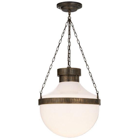 Foyer/Hall Lanterns Glass w/Frame by Visual Comfort Signature ( 268 | MS 5030ABV-WG Modern Schoolhouse ) 