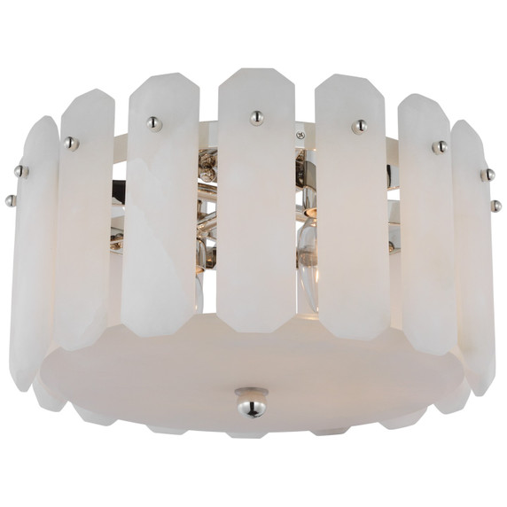Flush Mounts Drum Shade by Visual Comfort Signature ( 268 | ARN 4124PN-ALB Bonnington ) 