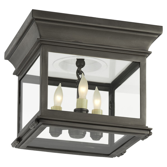 Flush Mounts Cage Style by Visual Comfort Signature ( 268 | CHC 4128BZ-CG Club Square ) 