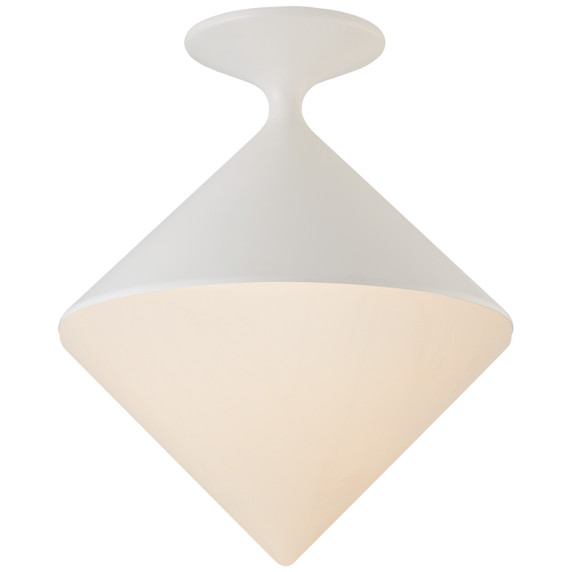Flush Mounts Metal Shade by Visual Comfort Signature ( 268 | ARN 4355WHT-WG Sarnen ) 