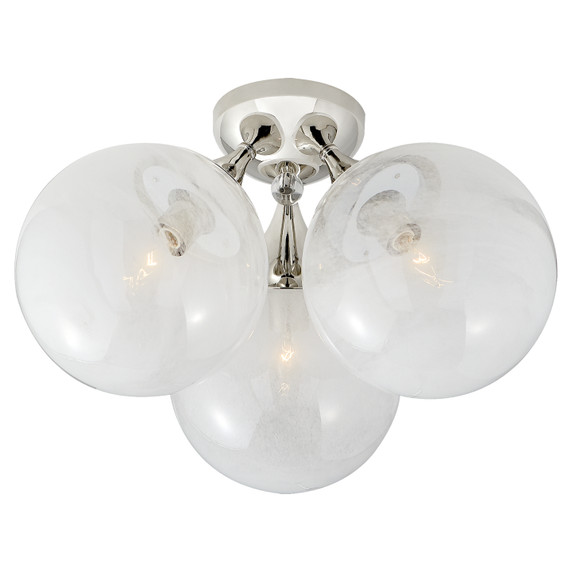 Semi-Flush Mts. Glass Down by Visual Comfort Signature ( 268 | ARN 4401PN-WG Cristol ) 