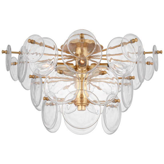 Semi-Flush Mts. Multi-port/Cluster by Visual Comfort Signature ( 268 | ARN 4451G-CSG Loire ) 
