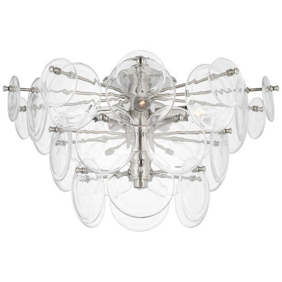 Semi-Flush Mts. Multi-port/Cluster by Visual Comfort Signature ( 268 | ARN 4451PN-CSG Loire ) 