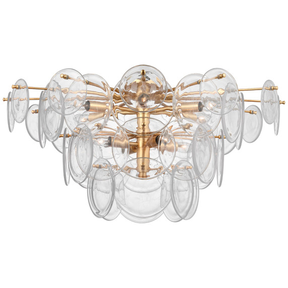 Semi-Flush Mts. Multi-port/Cluster by Visual Comfort Signature ( 268 | ARN 4453G-CSG Loire ) 