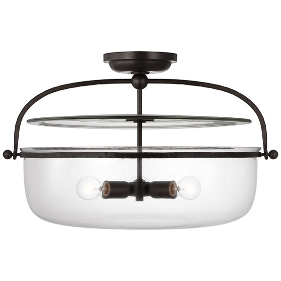 Semi-Flush Mts. Bowl Style by Visual Comfort Signature ( 268 | CHC 4272AI-CG Lorford ) 