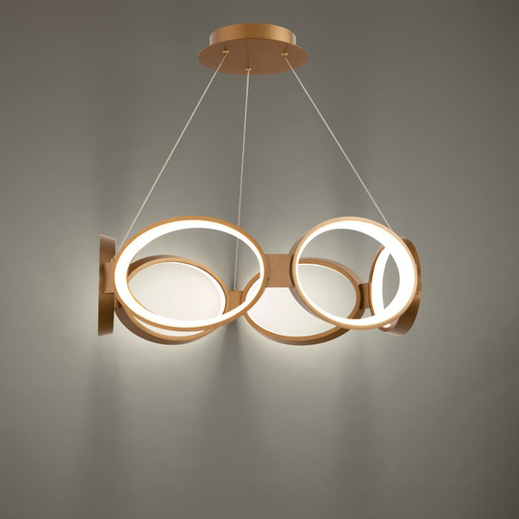 Mid. Chandeliers Glass Down by W.A.C. Lighting ( 34 | PD-21324-AB Solitaire ) 
