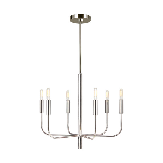 Mid. Chandeliers Candle by Visual Comfort Studio ( 454 | EC1006PN Brianna ) 
