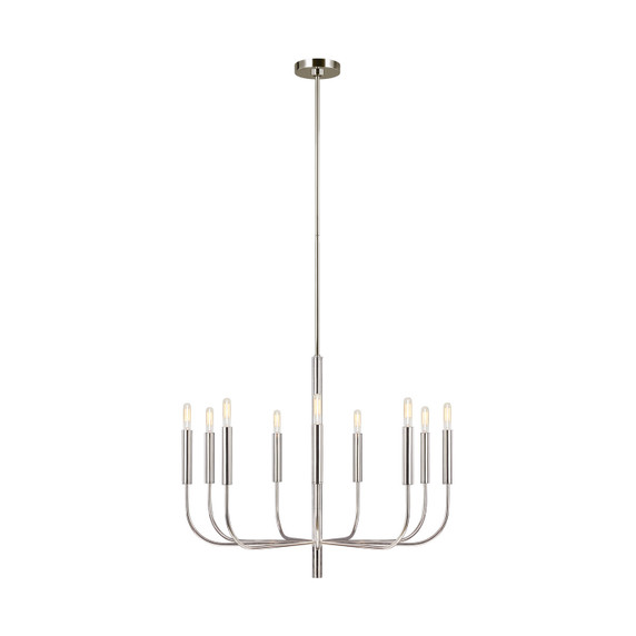 Mid. Chandeliers Candle by Visual Comfort Studio ( 454 | EC1009PN Brianna ) 