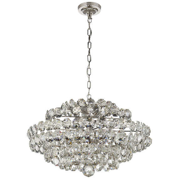 Mid. Chandeliers Empire/Basket by Visual Comfort Signature ( 268 | ARN 5105PN-CG SANGER ) 