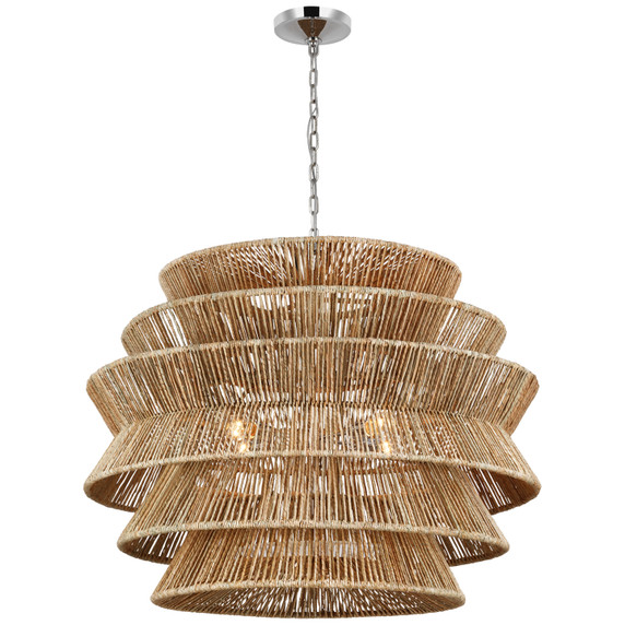 Large Chandeliers Drum Shade by Visual Comfort Signature ( 268 | CHC 5017PN/NAB Antigua ) 