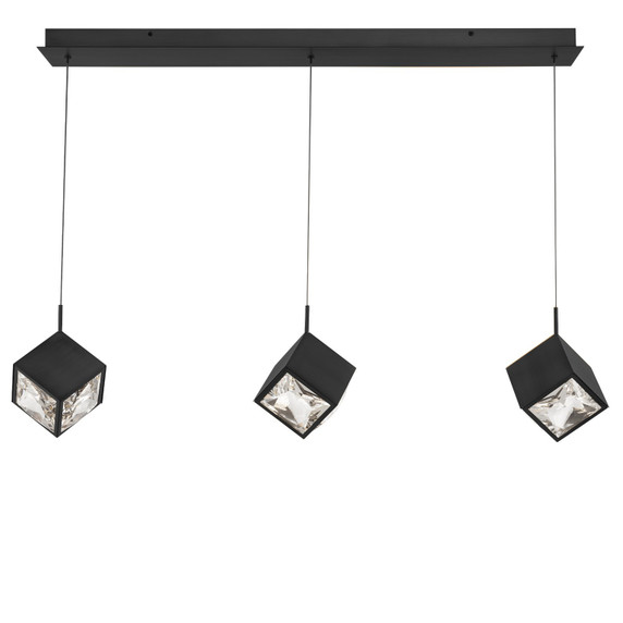 Linear/Island 3 Light Bar by W.A.C. Lighting ( 34 | PD-29303L-BK Ice Cube ) 
