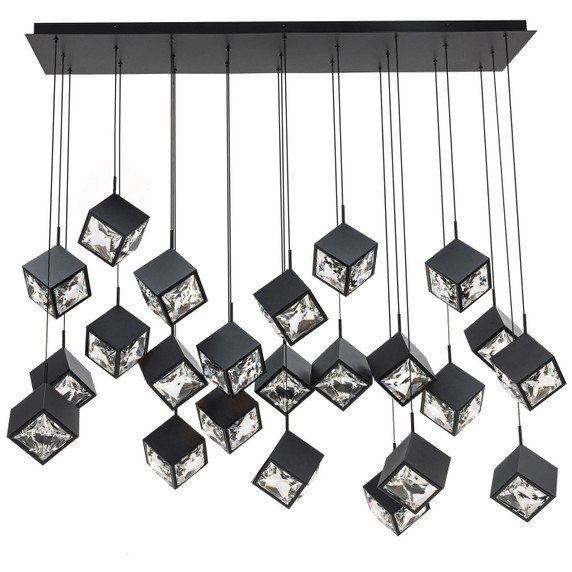 Linear/Island 4 Light + by W.A.C. Lighting ( 34 | PD-29323L-BK Ice Cube ) 