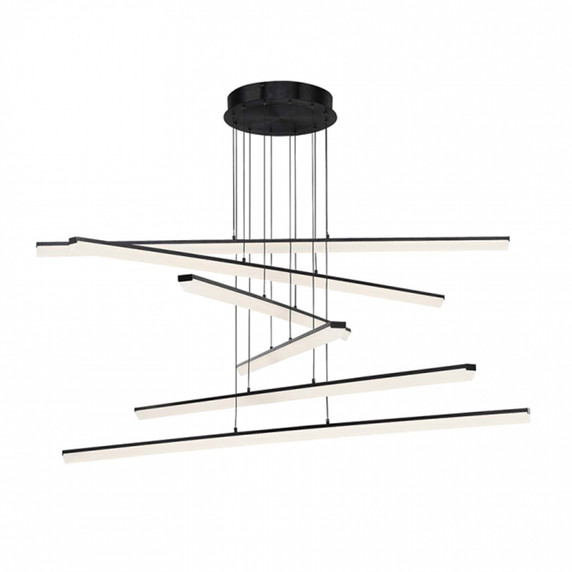 Large Chandeliers Glass Shade by W.A.C. Lighting ( 34 | PD-29806-BK Stack ) 