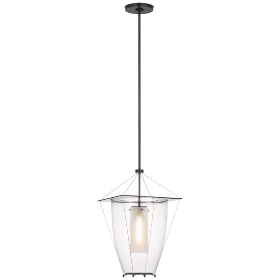 Foyer/Hall Lanterns Glass w/Frame by Visual Comfort Signature ( 268 | RB 5092BZ-CG Ovalle ) 