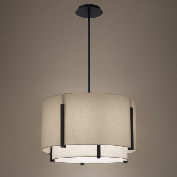 Pendants Drum Shade by W.A.C. Lighting ( 34 | PD-35320-BK Strum ) 