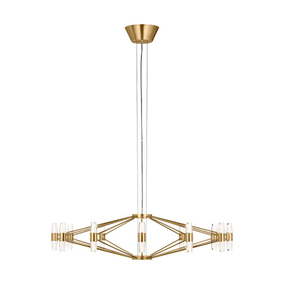 Mid. Chandeliers Glass Up by Visual Comfort Modern ( 182 | SLCH24927NB Lassell ) 