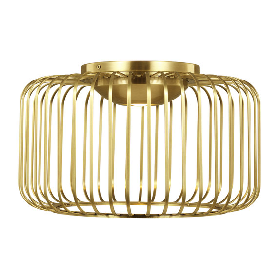 Flush Mounts Cage Style by Visual Comfort Modern ( 182 | 700FMKAI15BR-LED930 Kai ) 
