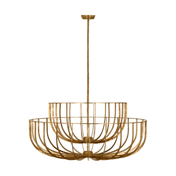 Large Chandeliers Empire/Basket by Visual Comfort Modern ( 182 | SLCH33127PAB Sanchi ) 