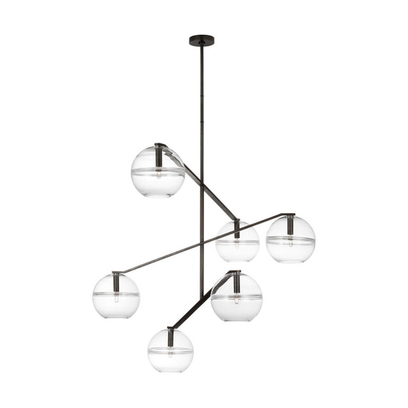Large Chandeliers Glass Shade by Visual Comfort Modern ( 182 | SLCH354CBF Lowing ) 