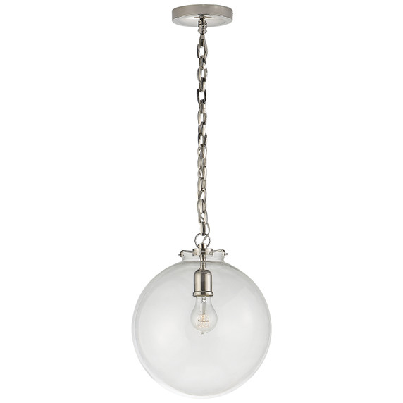 Mini Pendants Glass Down by Visual Comfort Signature ( 268 | TOB 5226PN/G4-CG Katie Globe ) 
